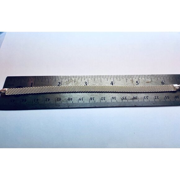 Estate Sterling Silver 925 Mesh Bracelet 6.5in Italy Marked 925 Lobster Clasp - Picture 4 of 8